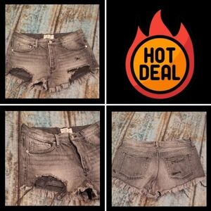 We The Free Charcoal Jean Shorts. Excellent Condition Size 27